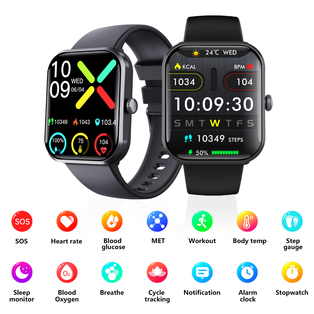 Premium Health & Fitness Smartwatch with SOS Alert | AdLoSi