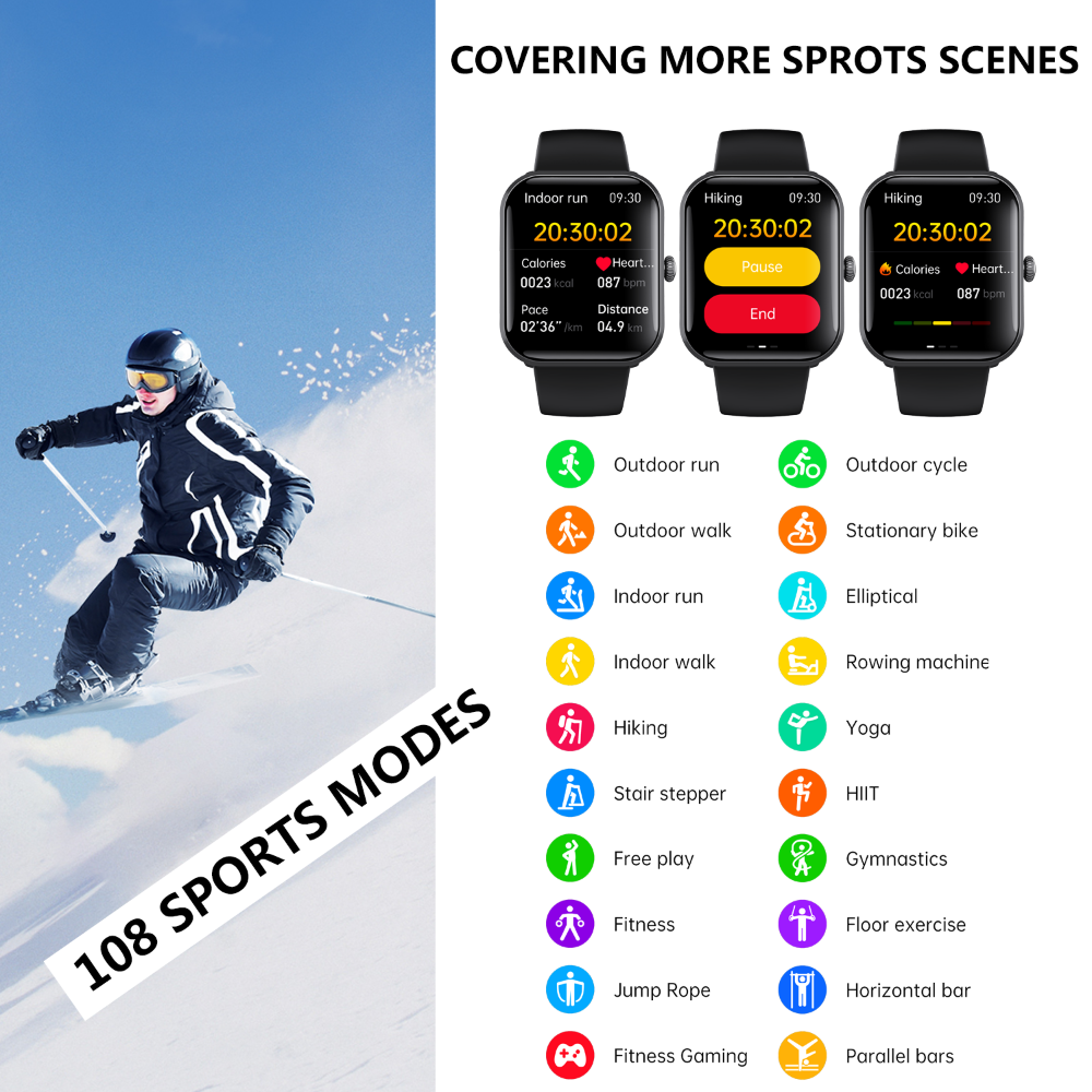 Premium Health & Fitness Smartwatch with SOS Alert | AdLoSi