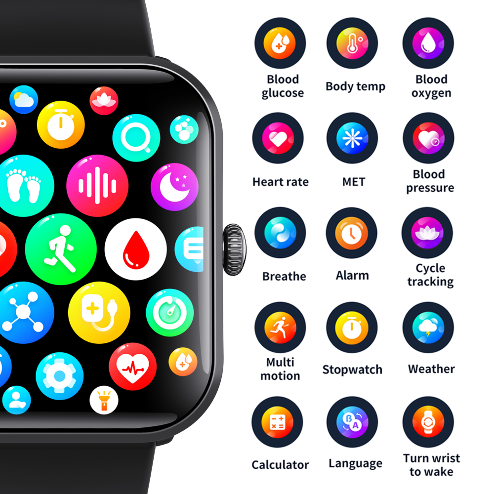 Premium Health & Fitness Smartwatch with SOS Alert | AdLoSi